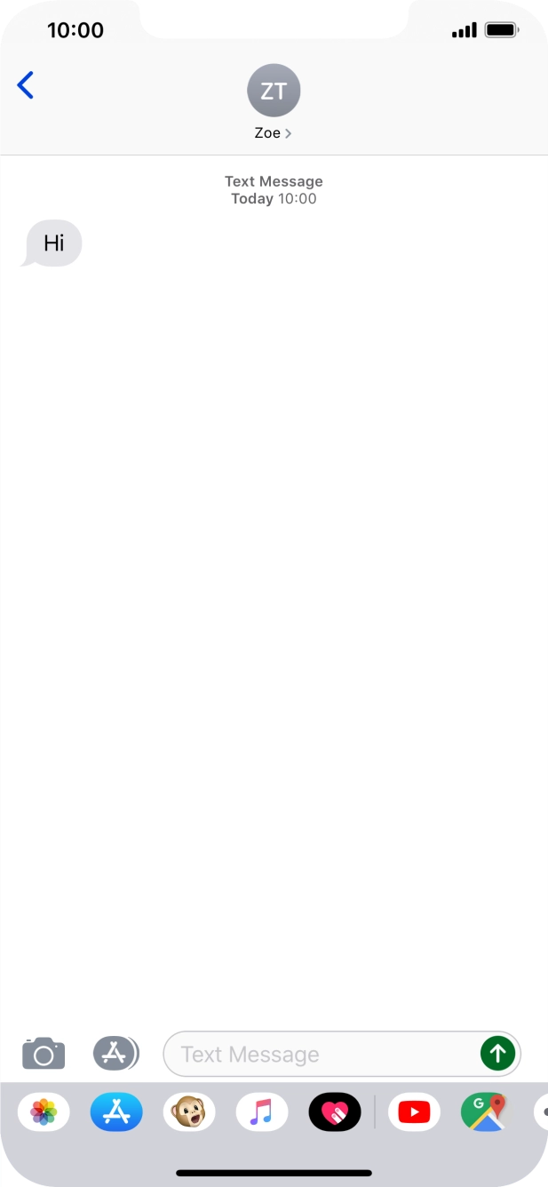 Slide your finger upwards starting from the bottom of the screen to return to the home screen.