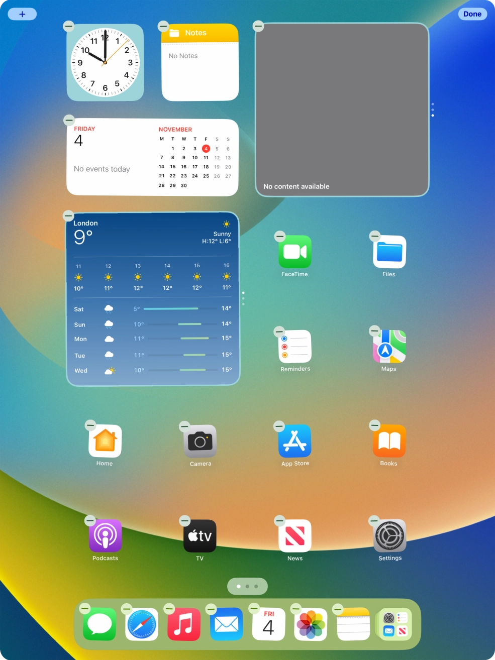 Press the home screen icon.