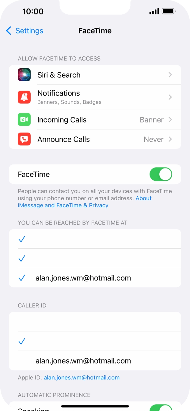Press the indicator next to 