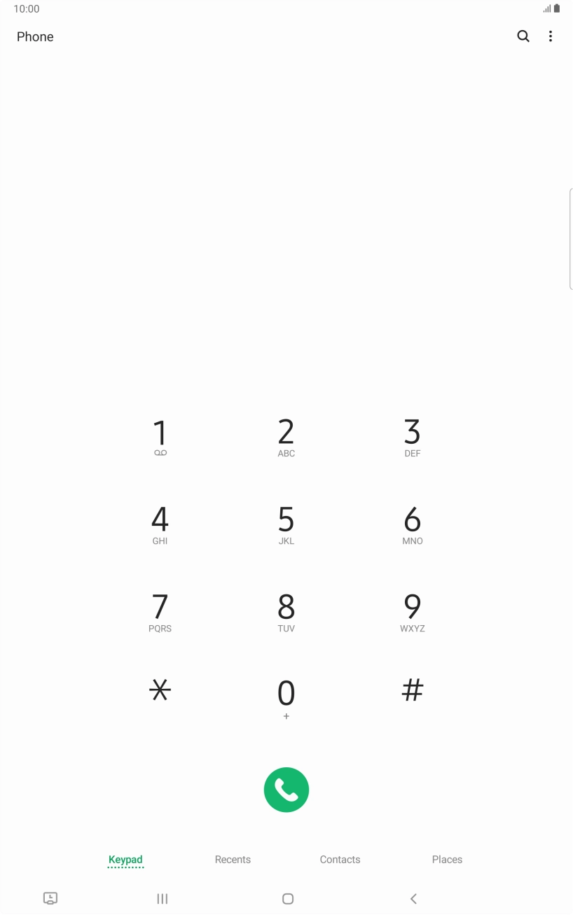 Press the menu icon.