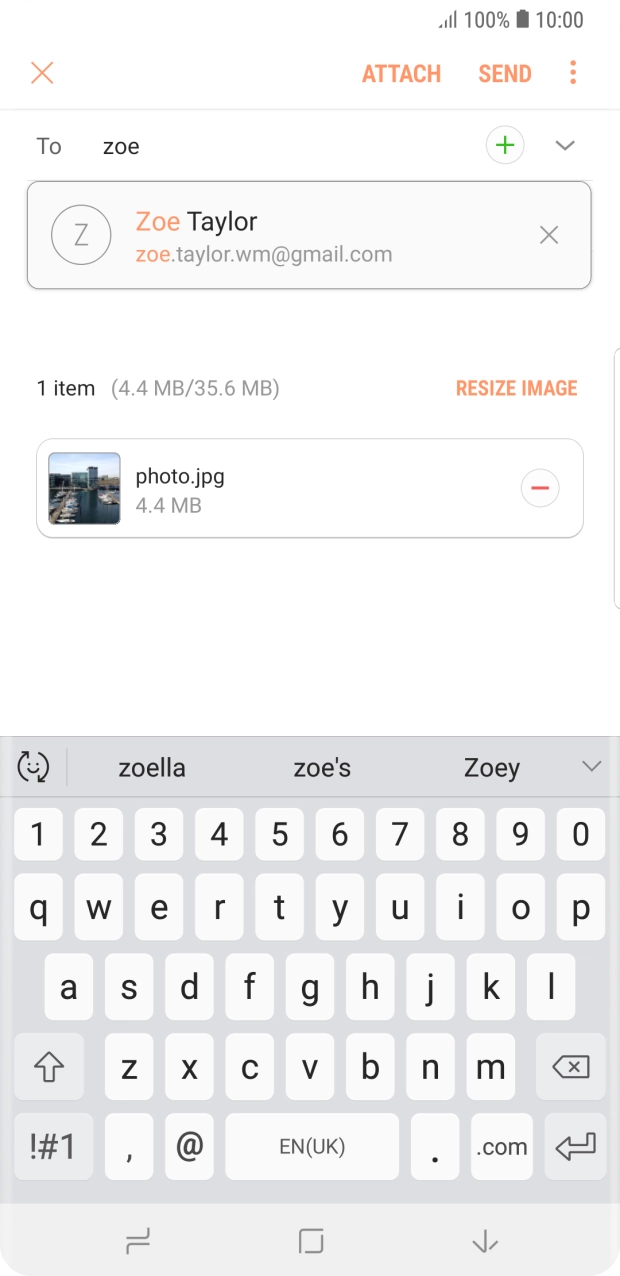 Press the required contact.