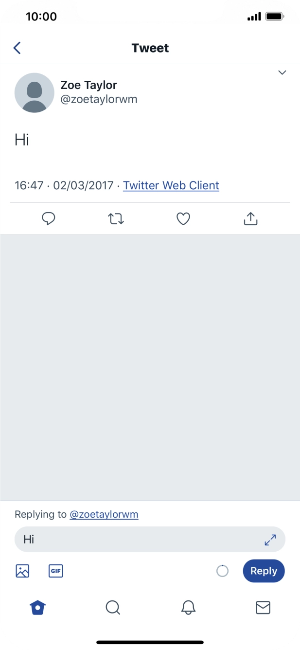 Write the required reply and press Reply.