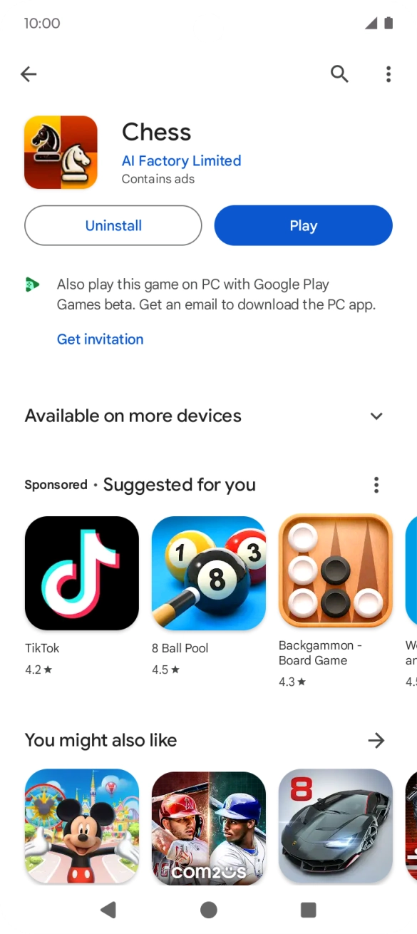 Press the Home key to return to the home screen.