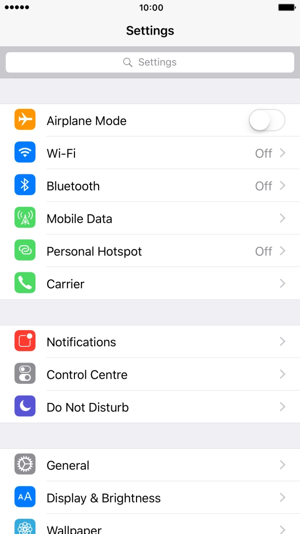 Press Display & Brightness.