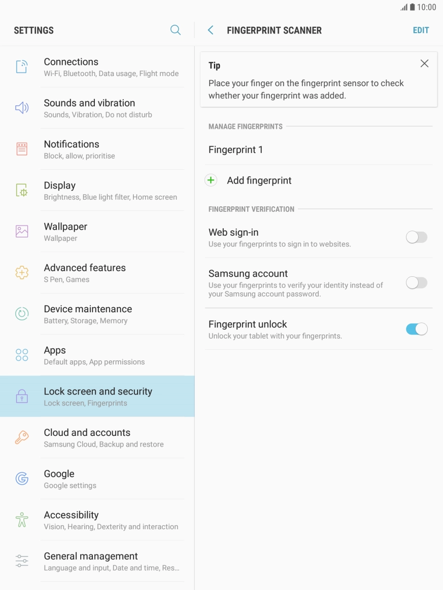 Press the Return key.