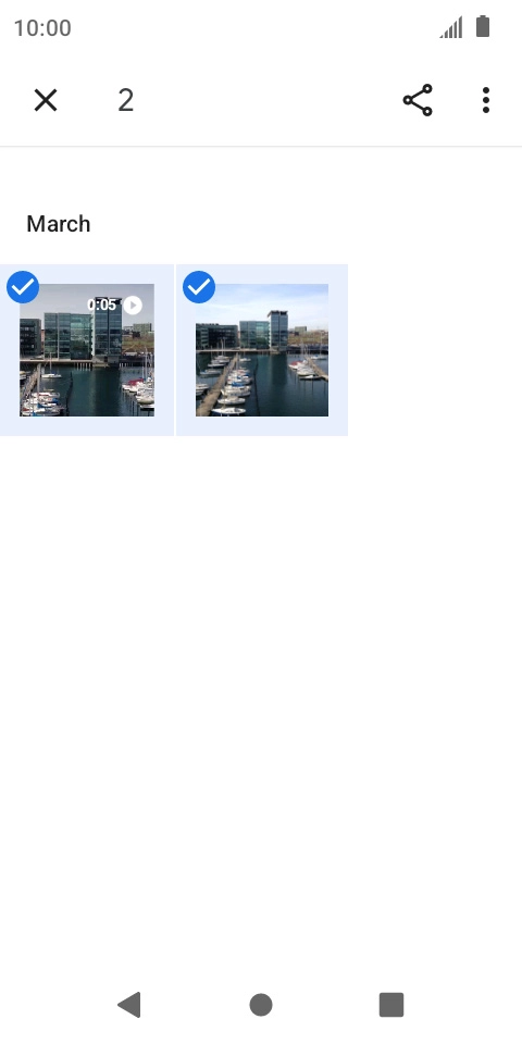 Press the share icon.