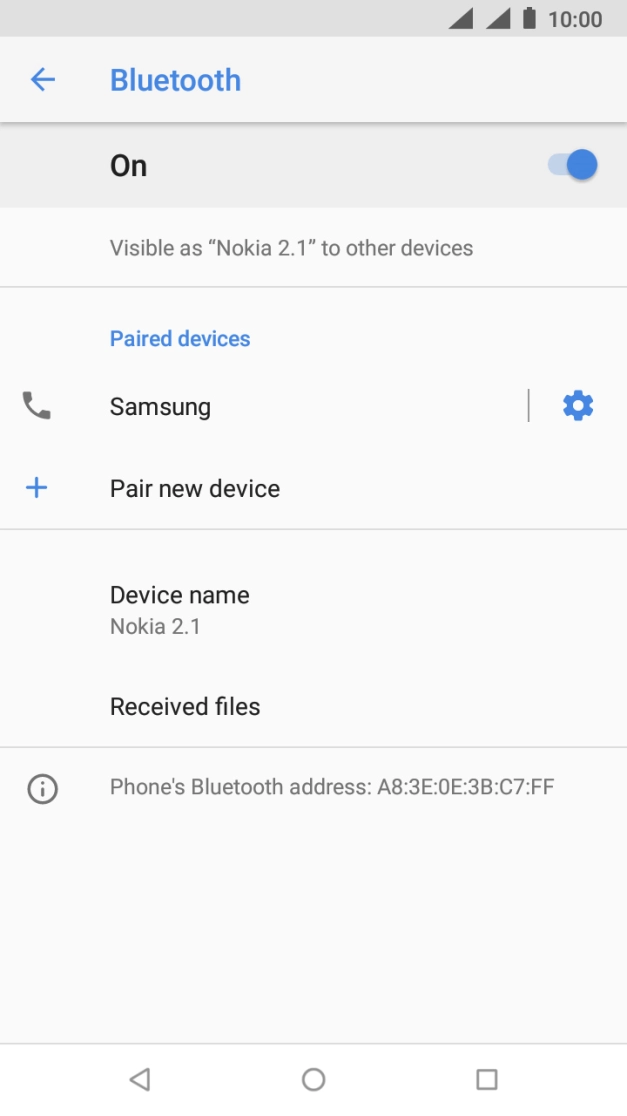 Press the Home key to return to the home screen.
