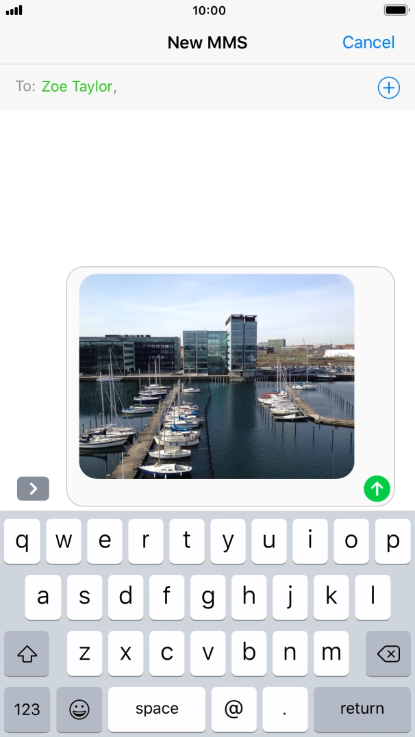 Press the text input field.
