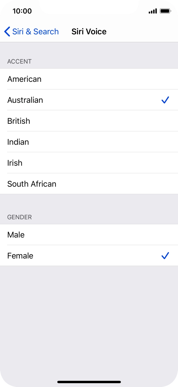 Press the required accent.