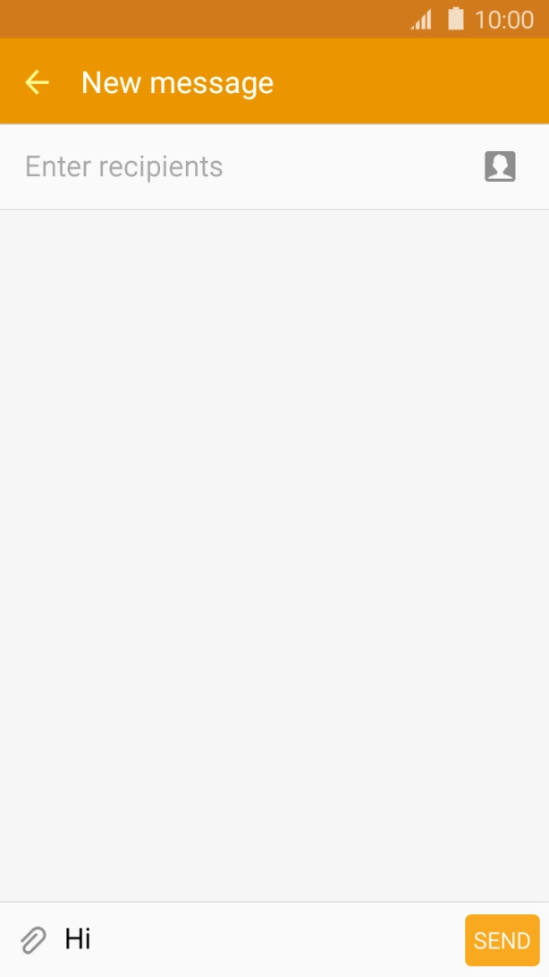 Press Enter recipients and key in the first letters of the recipient's name.