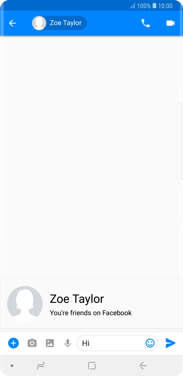 Write the required message and press the send icon.