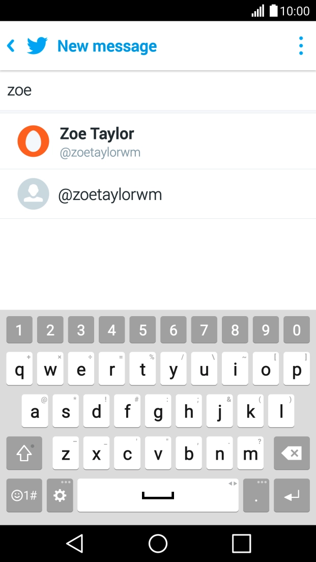 Key in the first letters of the recipient's name and press the required contact.