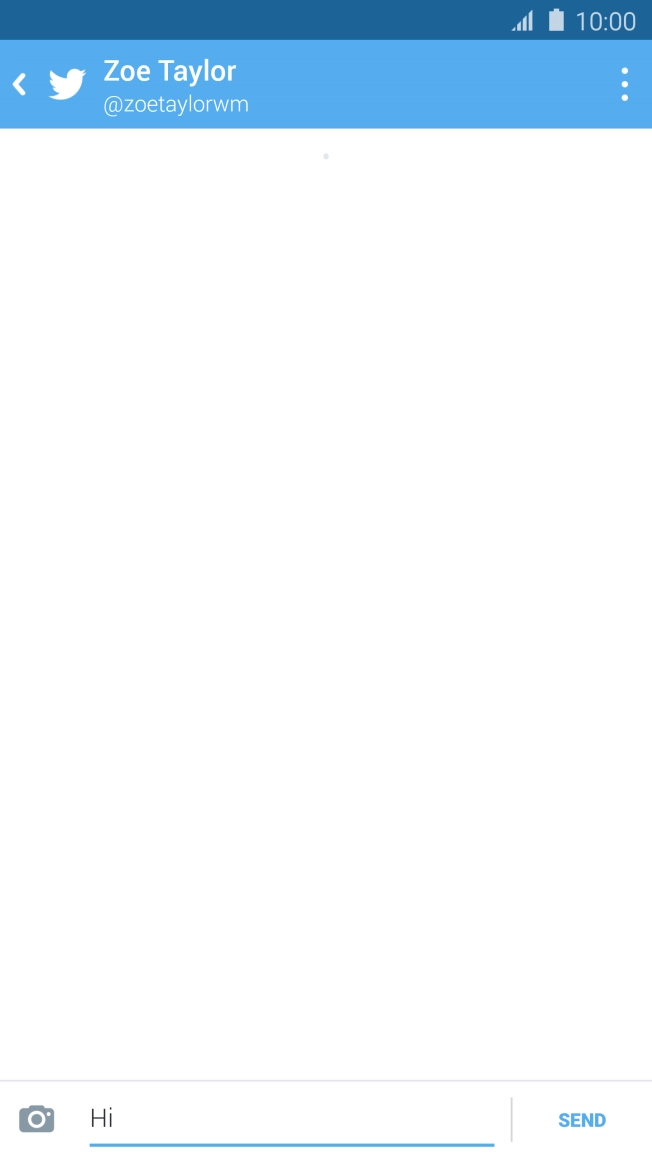 Write the required message and press SEND. Write the required message and press SEND.