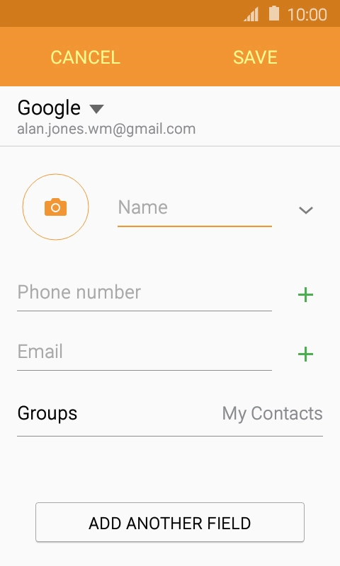 Press the address book drop down list.