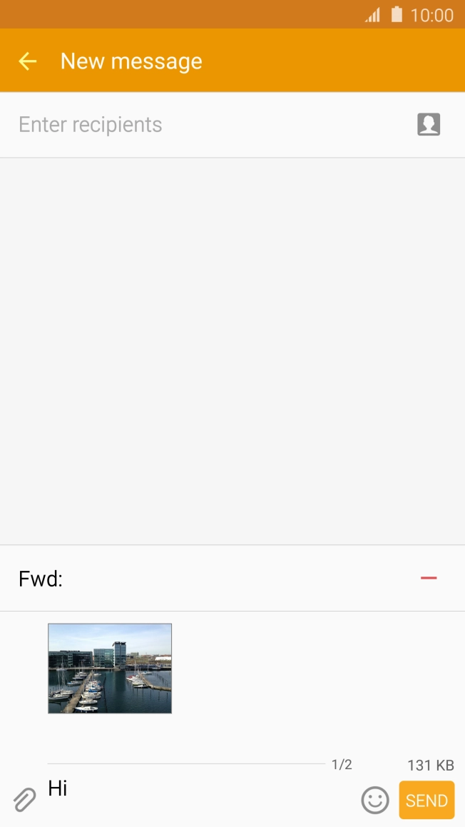 Press Enter recipients and key in the first letters of the recipient's name.