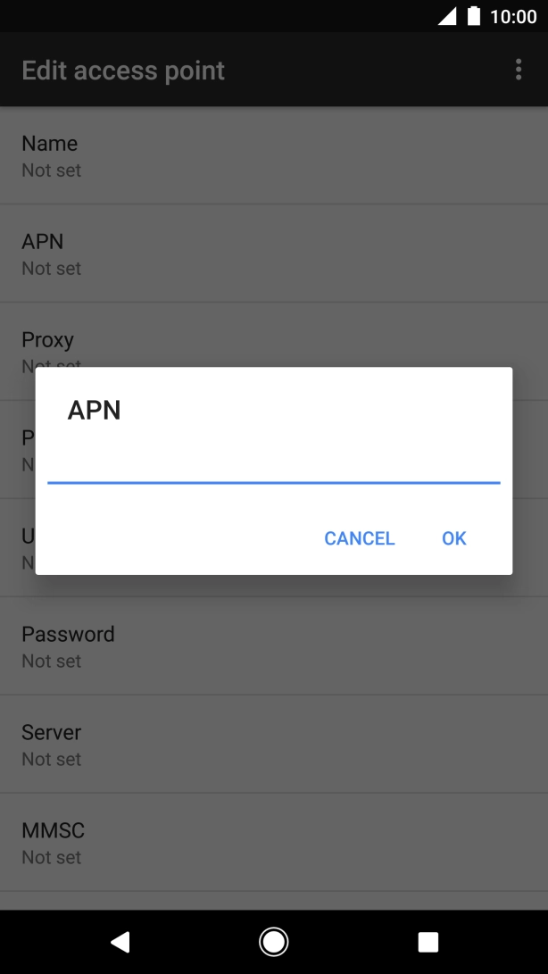 Key in telstra.wap and press OK.