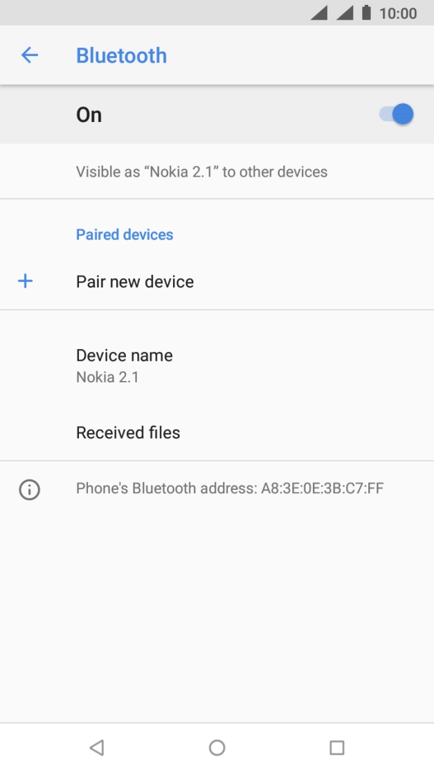 Press Pair new device.