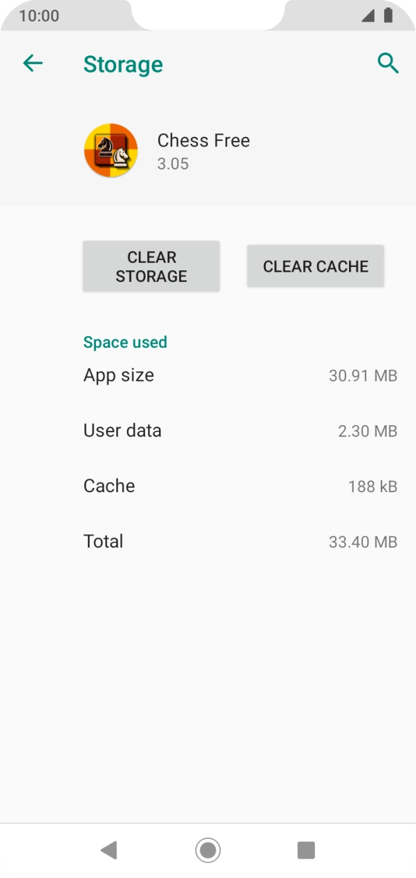 Press CLEAR CACHE.