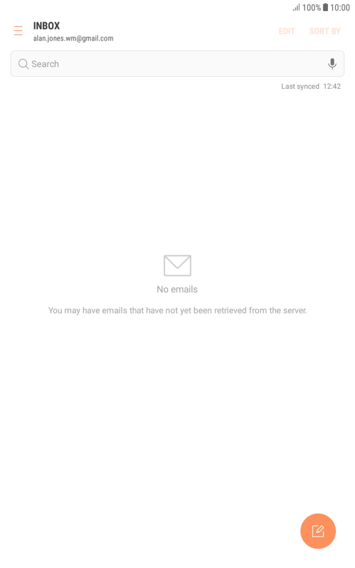 Slide your finger right starting from the left side of the screen.