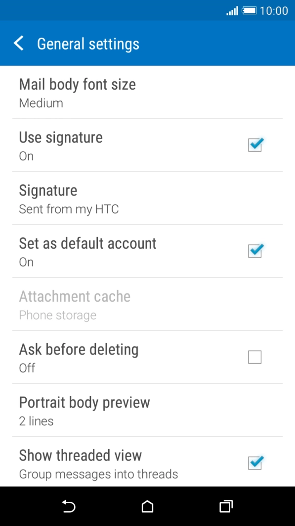 Press the Home key to return to the home screen.