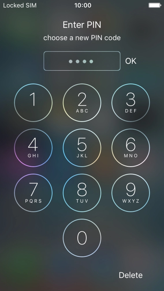 Key in a new four-digit PIN and press OK.
