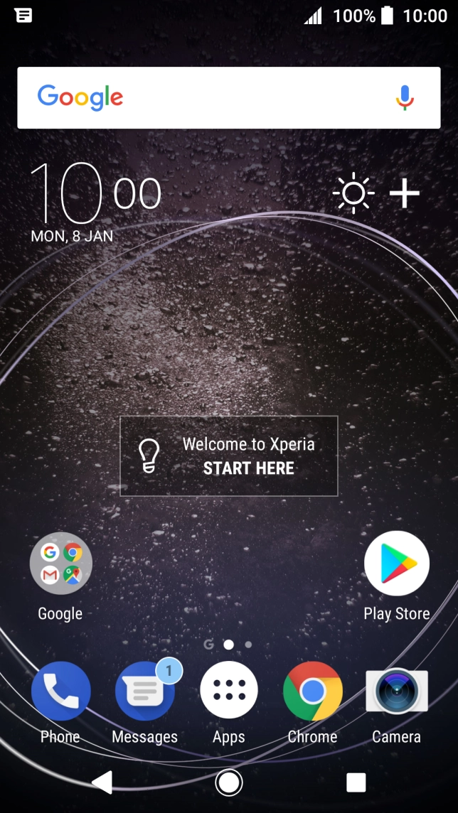 The text/picture message icon shows that you've received a new text or picture message.