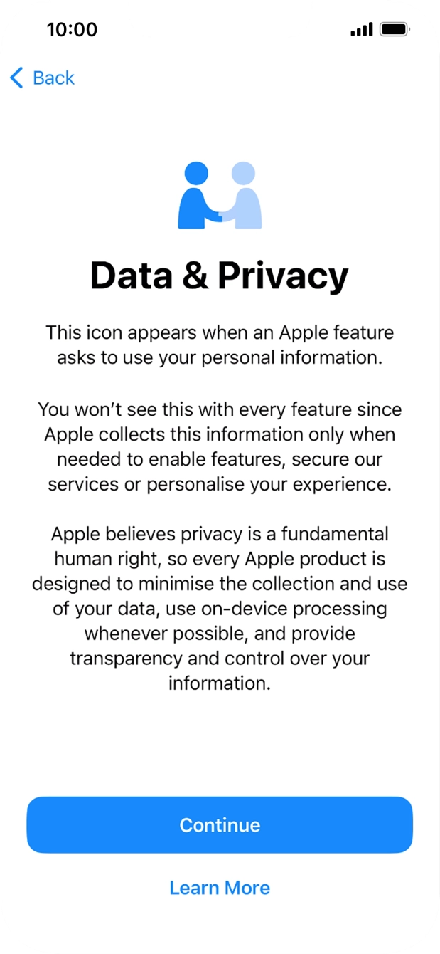 Press Continue. Press Continue.