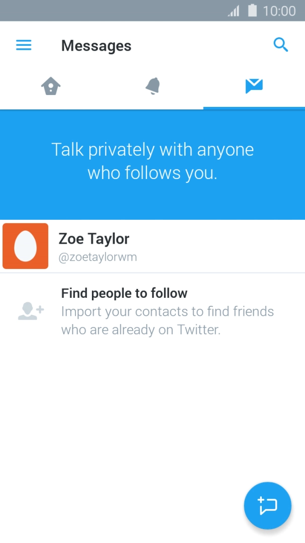 Press the new message icon.