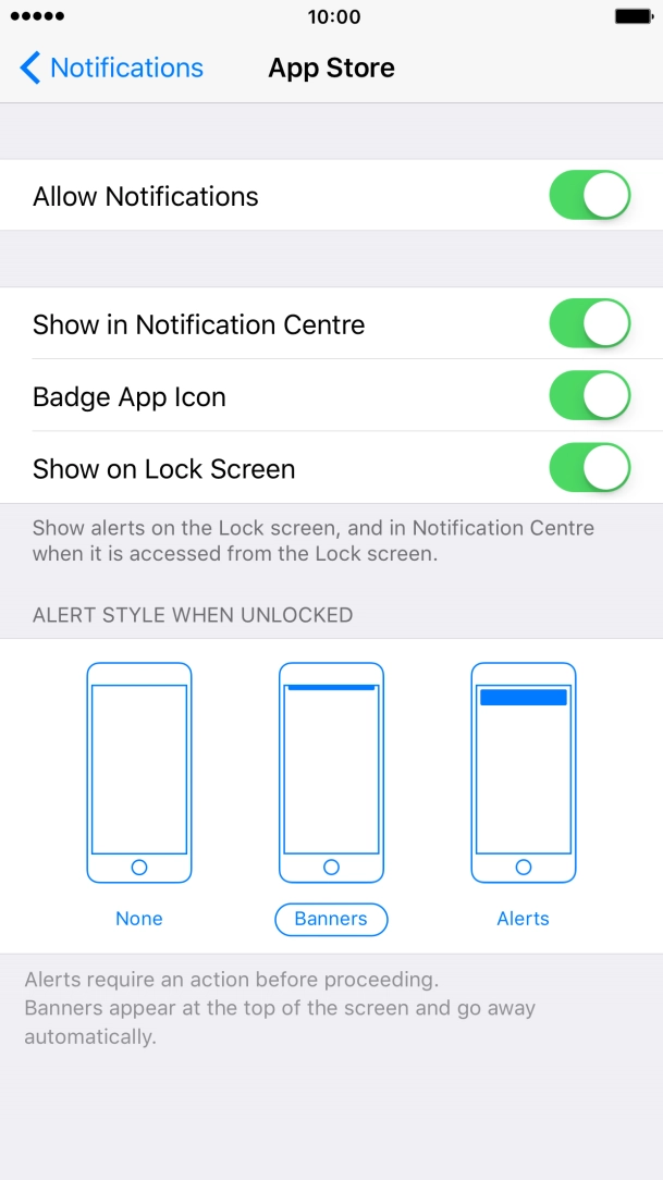 Press the indicator next to 
