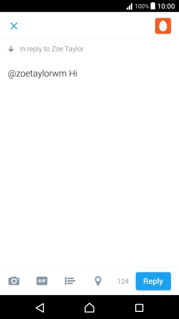 Write the required reply and press Reply.