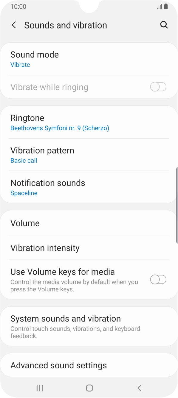 Press the Home key to return to the home screen.