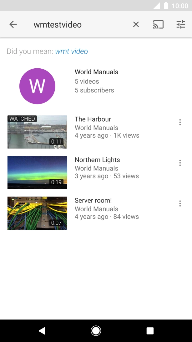 Press the required video clip.
