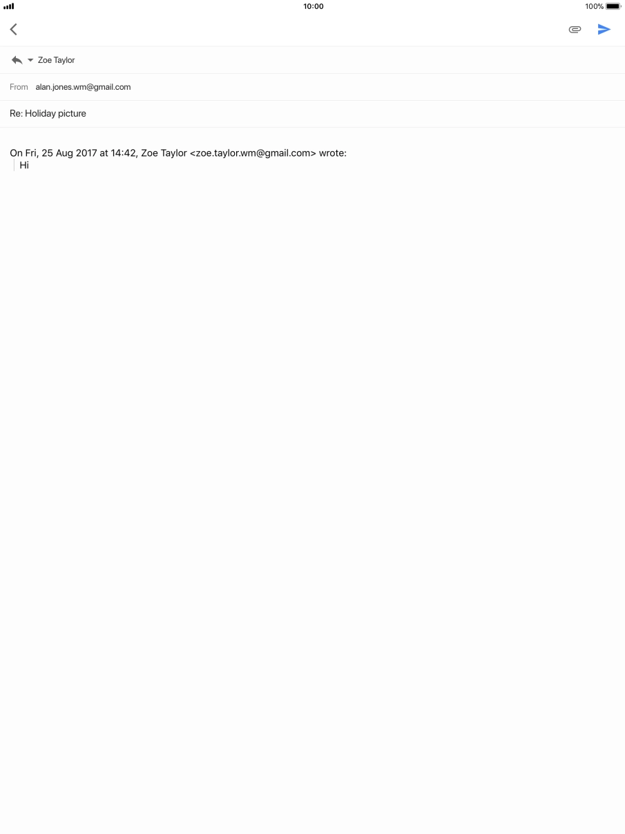 Press the text input field and write the required text.