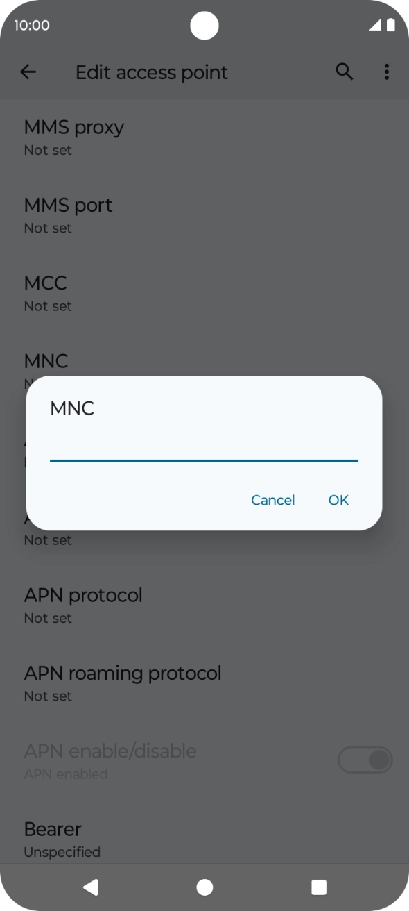 Key in 01 and press OK.