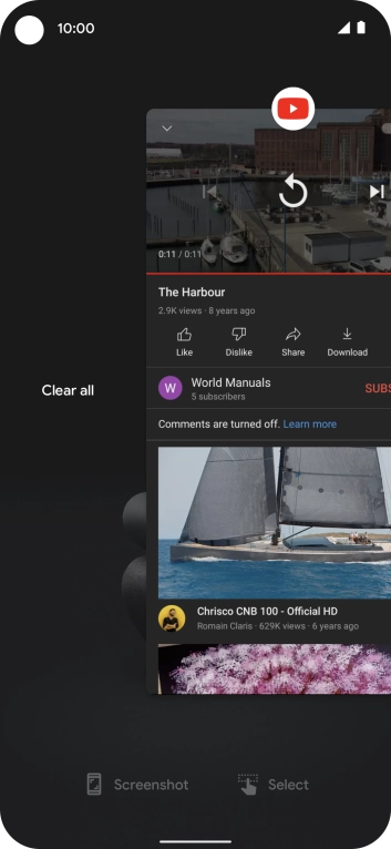 Press Clear all. Press Clear all.
