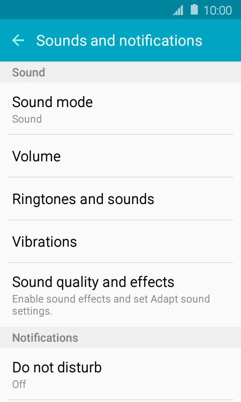 Press Ringtones and sounds.