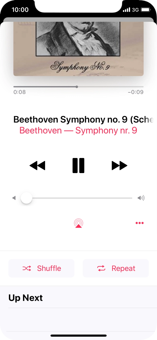 Press Shuffle to turn the function on or off.