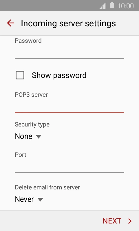 Press the field below 
