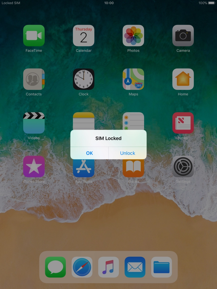 If your SIM is locked, press Unlock.