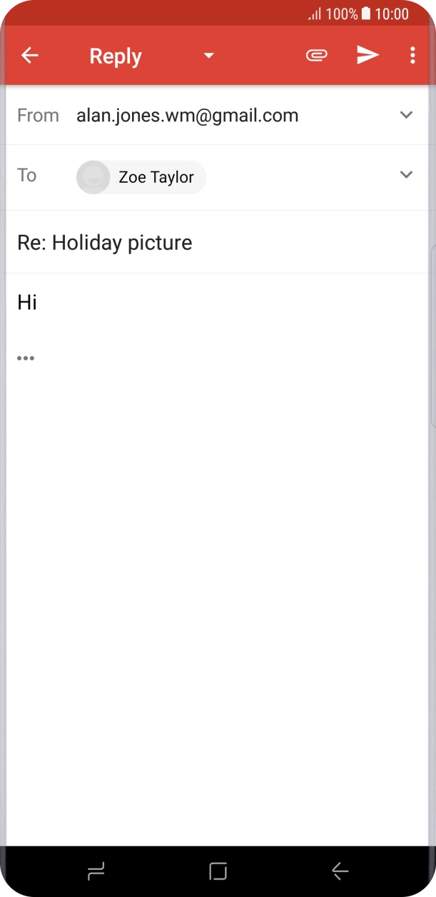 Press the send icon.