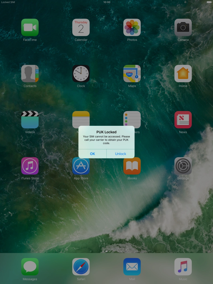 Press Unlock. Press Unlock.