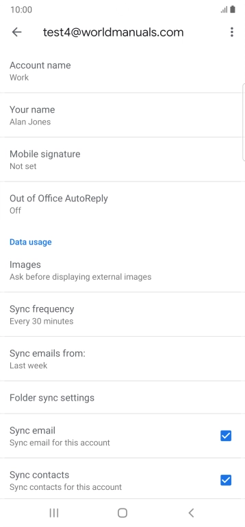 Press Account name and key in the required name. Press Account name and key in the required name.