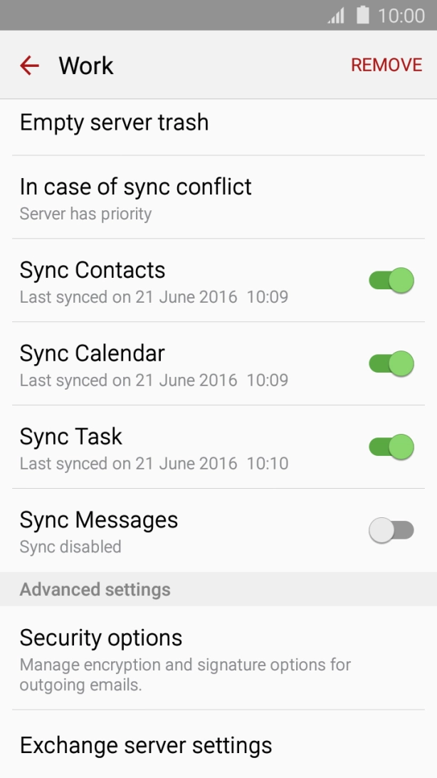 Press the indicator next to 