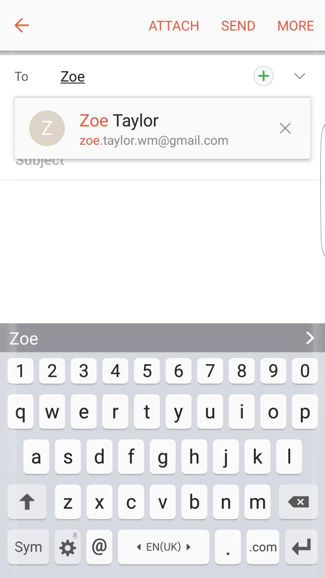 Press the required contact.