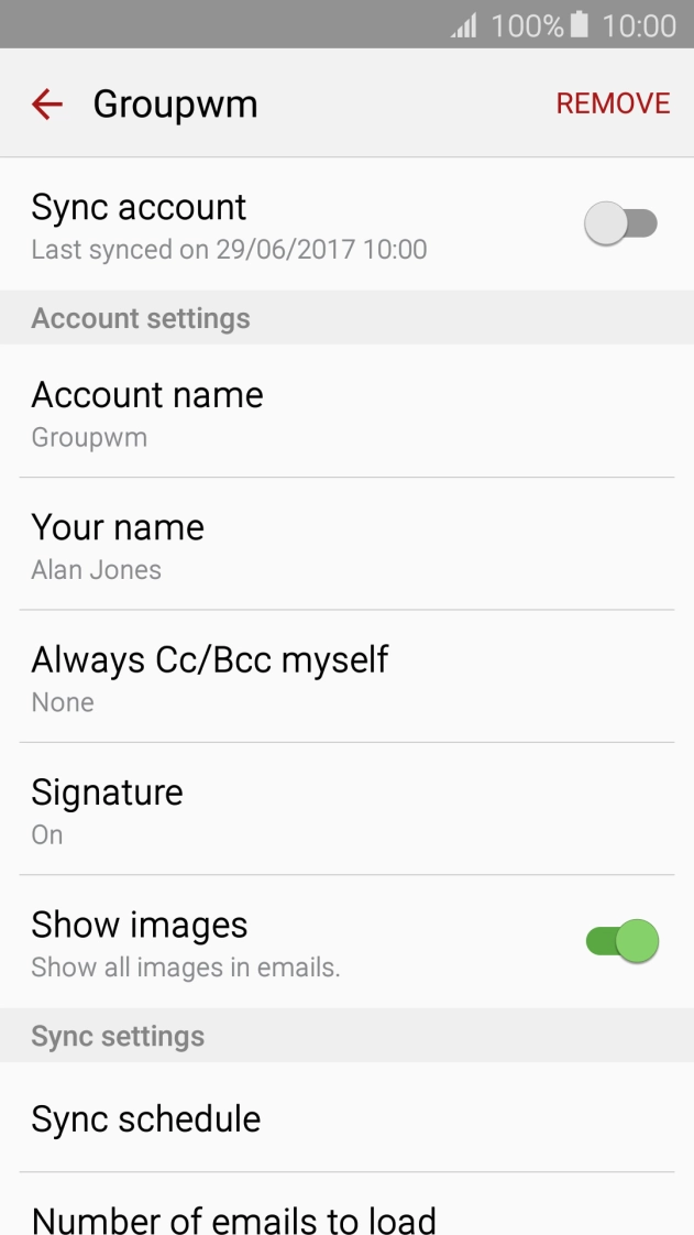 Press the indicator next to 