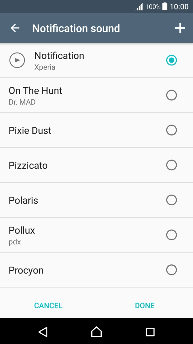 Press the different message tones to hear them.