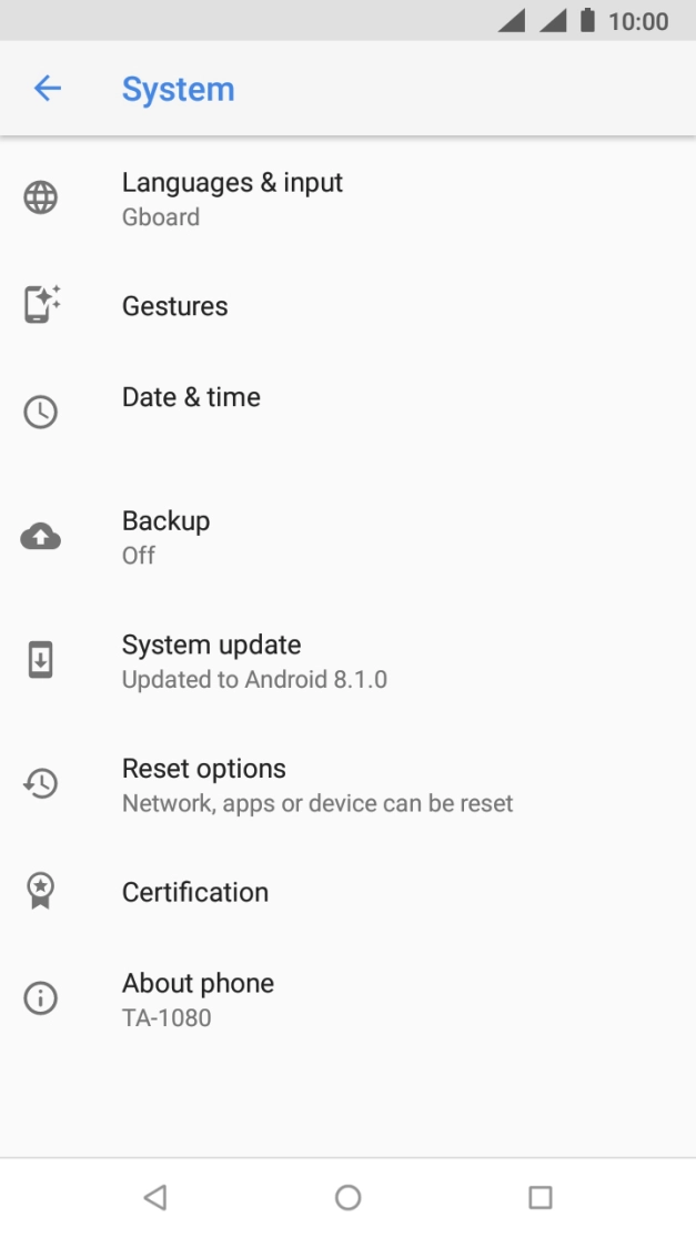 Press Reset options. Press Reset options.