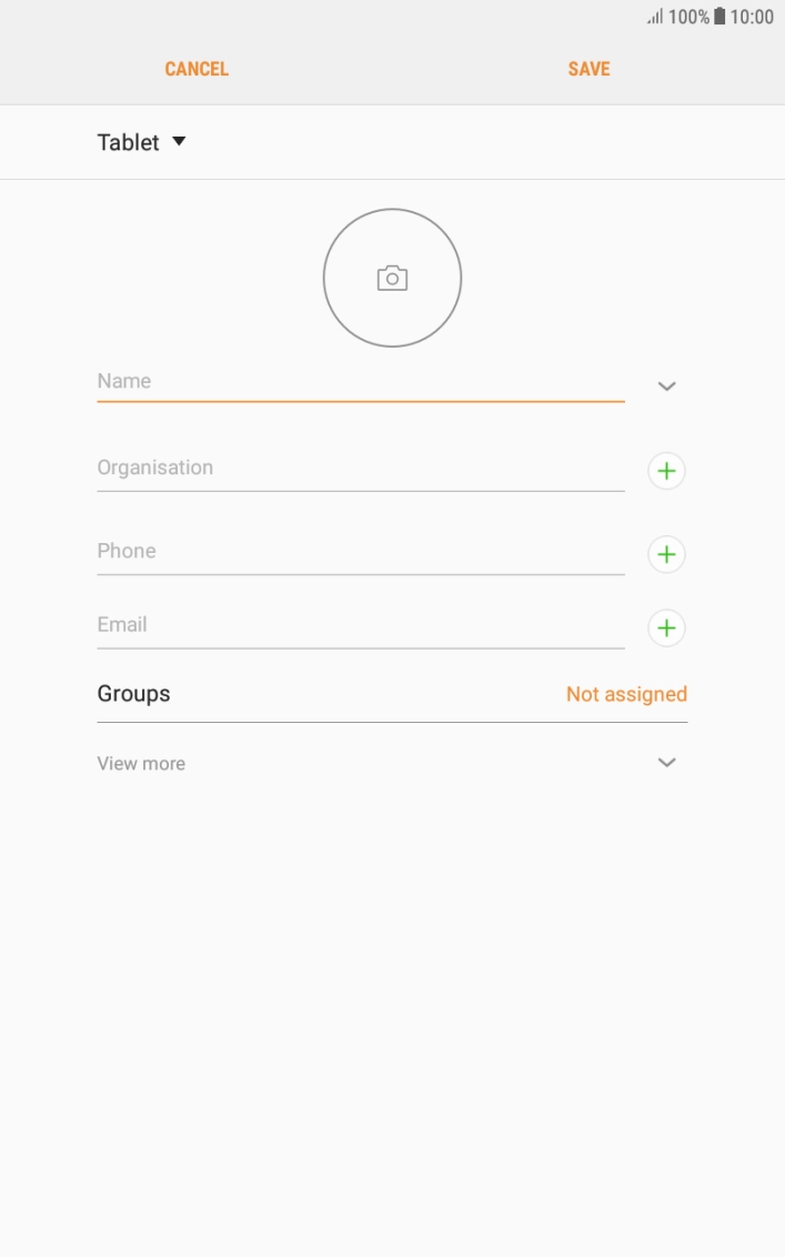 Press Name and key in the required name.