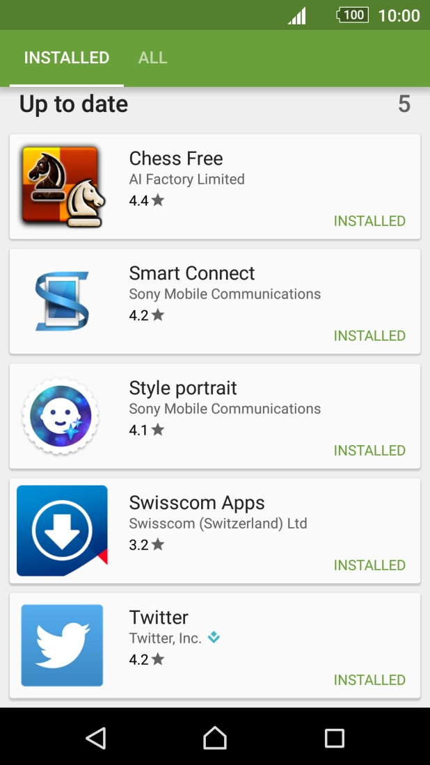 Press the required app.