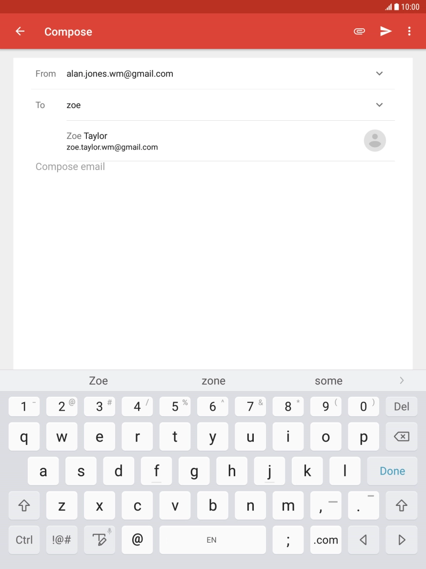 Press the required contact.